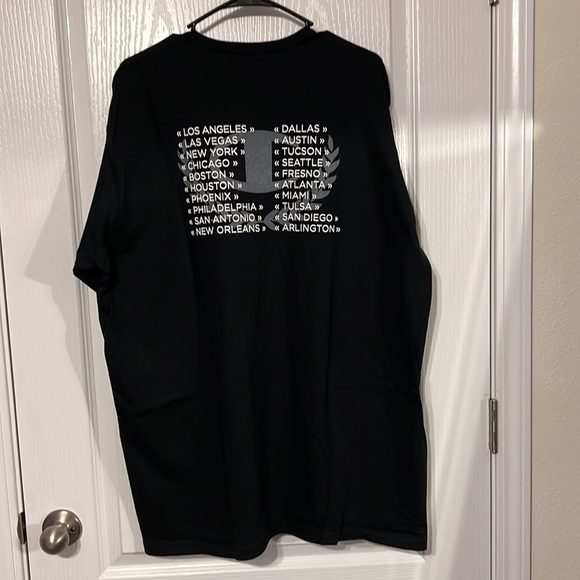 CHAMPION Big C Logo Embroidered Black 2XL Vintage 90s Heavyweight Tee Shirt - Picture 5 of 6